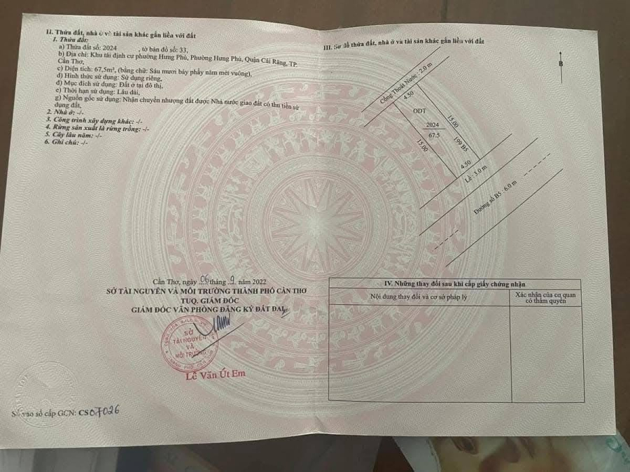 Nền 199 B5 KDC Hưng Phú - Cần Thơ